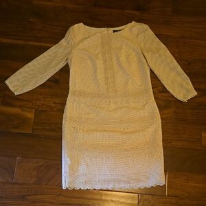 Banana Republic Cream Tiered Dress